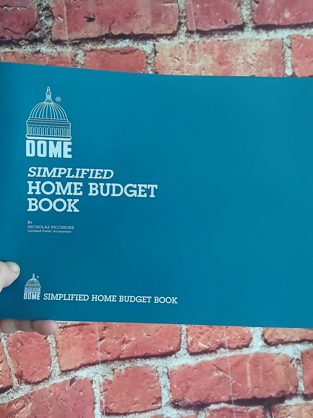 Vintage DOME Simplified Home Budget Book No. 840, Teal Financial Planner, Spiral